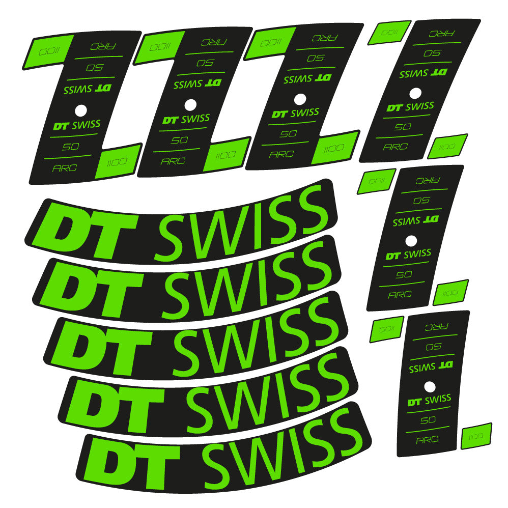 Aufkleber DT Swiss ARC 1100 Dicut DB, Rennradrad 50mm, Fahrradaufkleber Vinyl