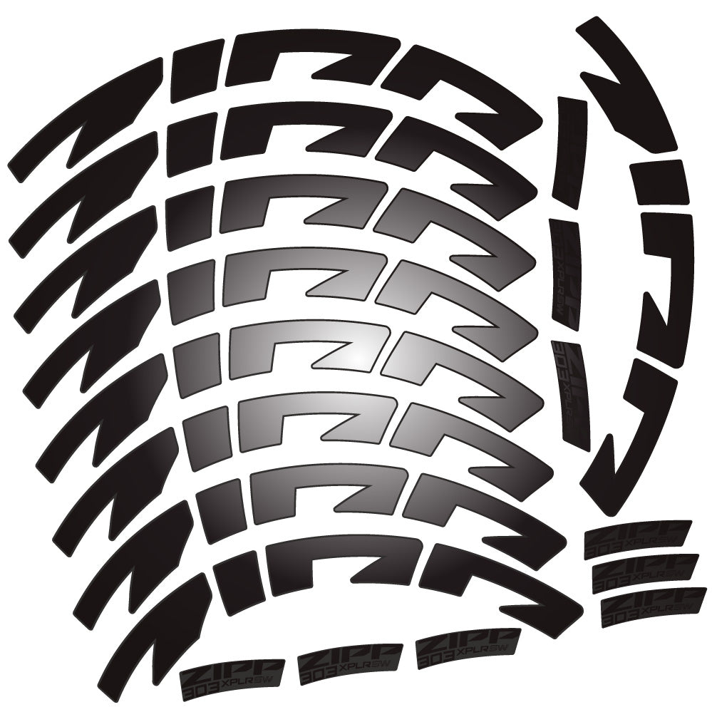 Aufkleber Zipp 303 XPLR SW, Rennradrad 54mm, Fahrradaufkleber Vinyl