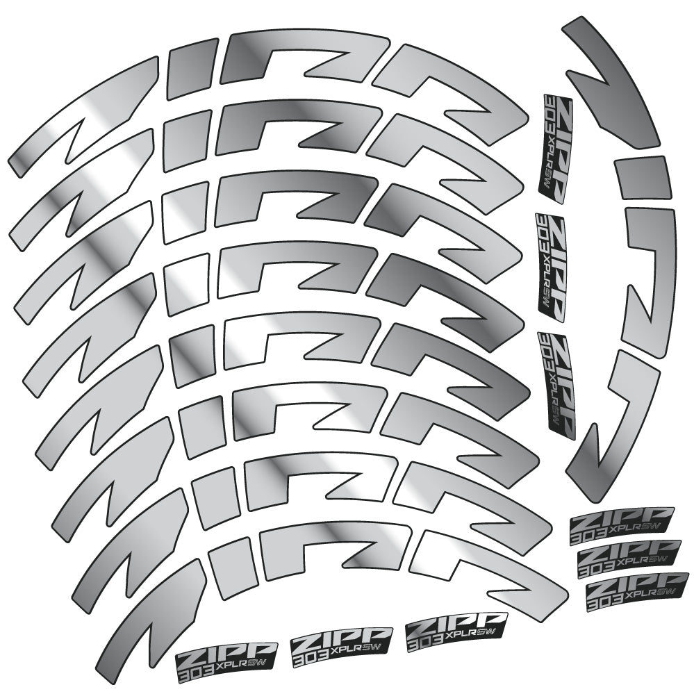 Aufkleber Zipp 303 XPLR SW, Rennradrad 54mm, Fahrradaufkleber Vinyl