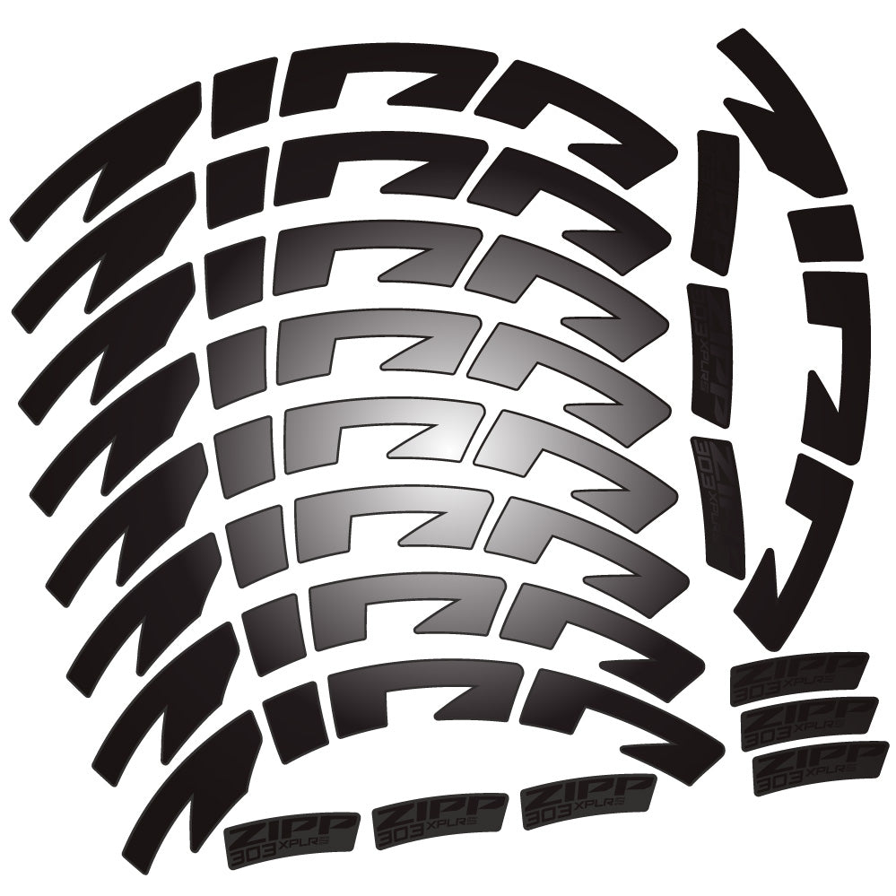 Aufkleber Zipp 303 XPLR S, Rennradrad 54mm, Fahrradaufkleber Vinyl