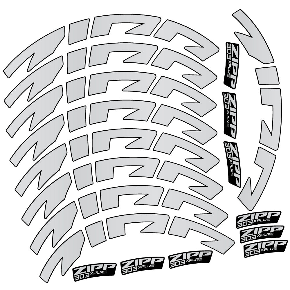 Aufkleber Zipp 303 XPLR S, Rennradrad 54mm, Fahrradaufkleber Vinyl