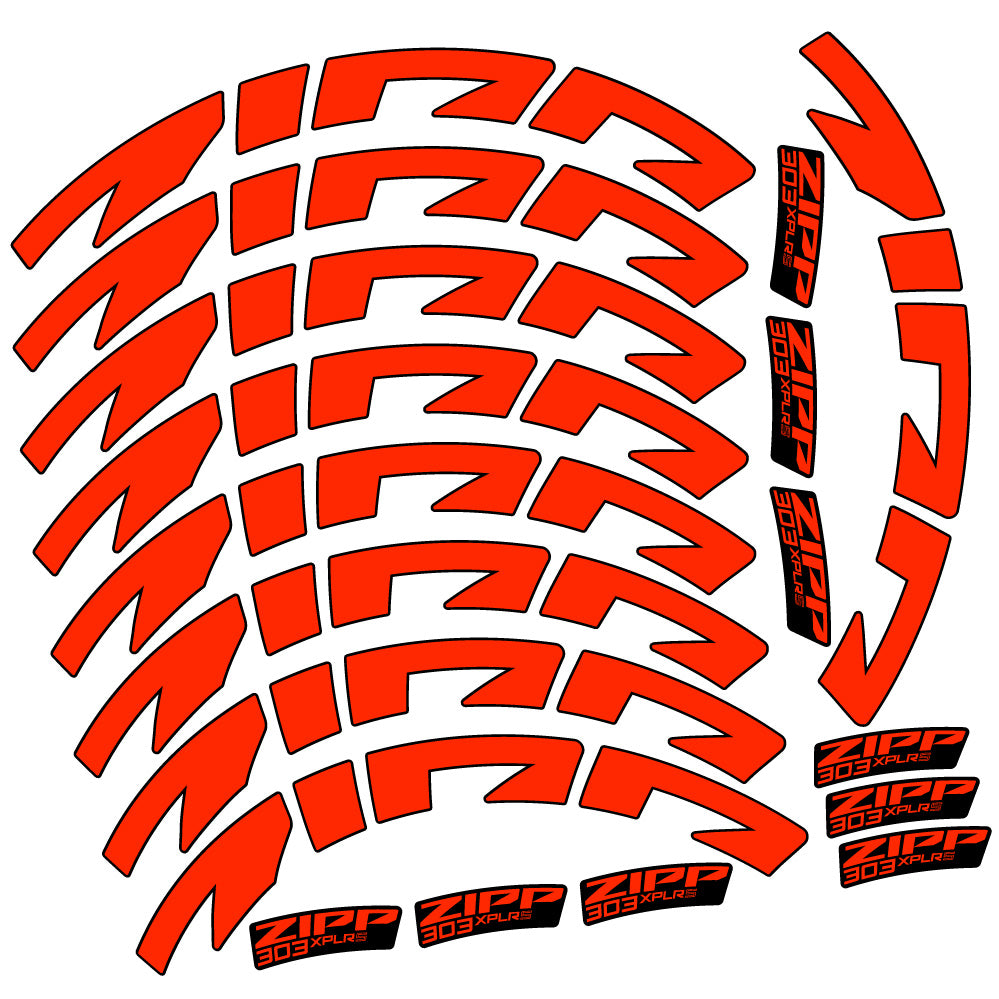 Aufkleber Zipp 303 XPLR S, Rennradrad 54mm, Fahrradaufkleber Vinyl