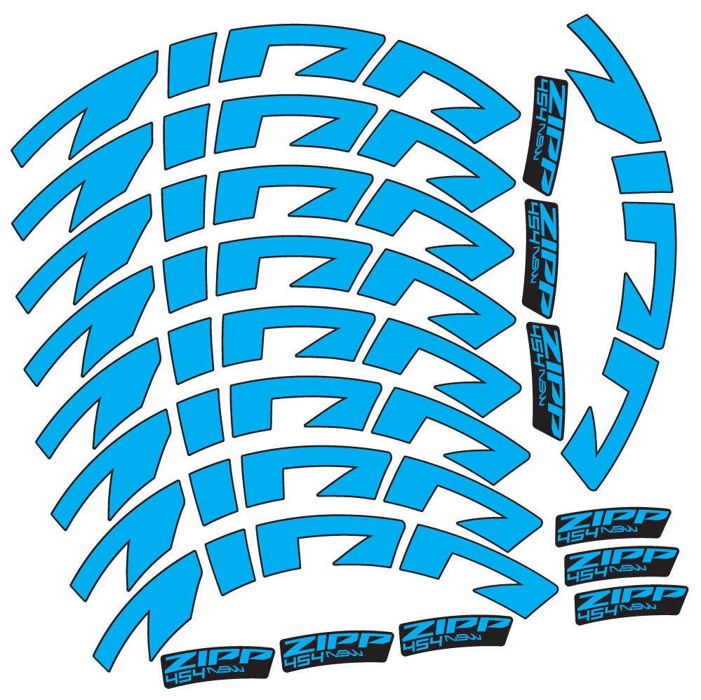 Aufkleber Zipp 454 NSW, Rennradrad 58mm, Fahrradaufkleber Vinyl