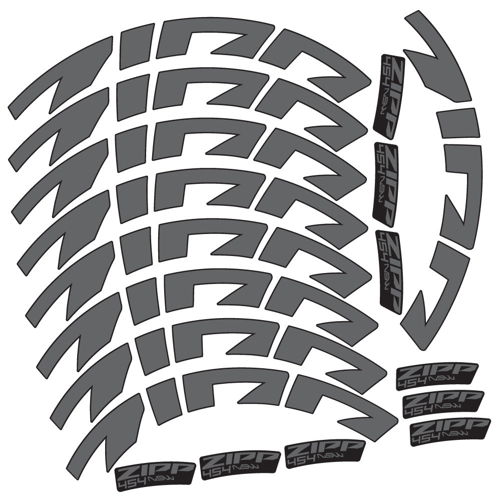 Aufkleber Zipp 454 NSW, Rennradrad 58mm, Fahrradaufkleber Vinyl