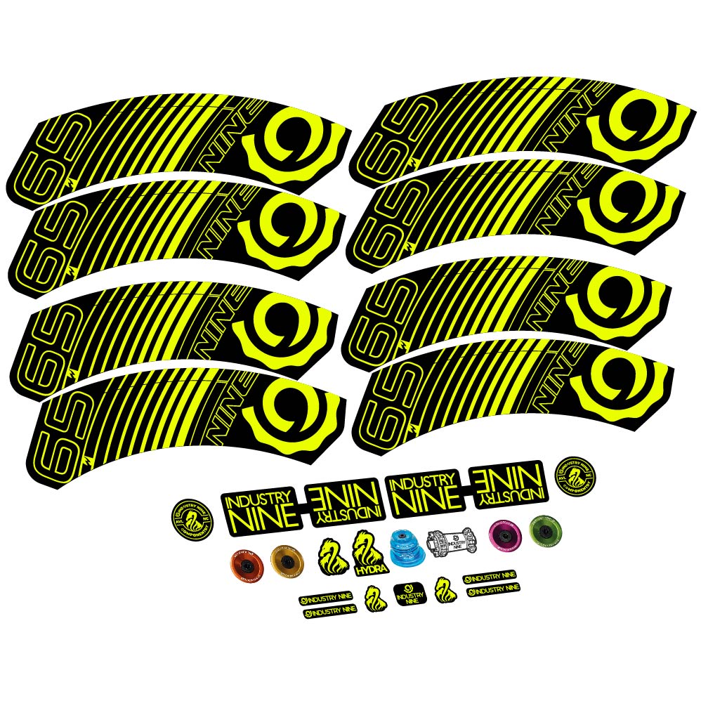 Aufkleber Industry Nine i9.65 Carbon, Rennradrad 60mm, Fahrradaufkleber Vinyl