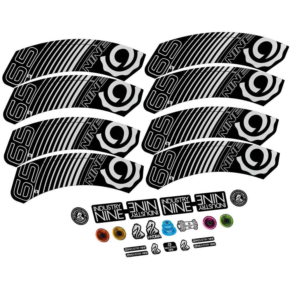 Aufkleber Industry Nine i9.65 Carbon, Rennradrad 60mm, Fahrradaufkleber Vinyl