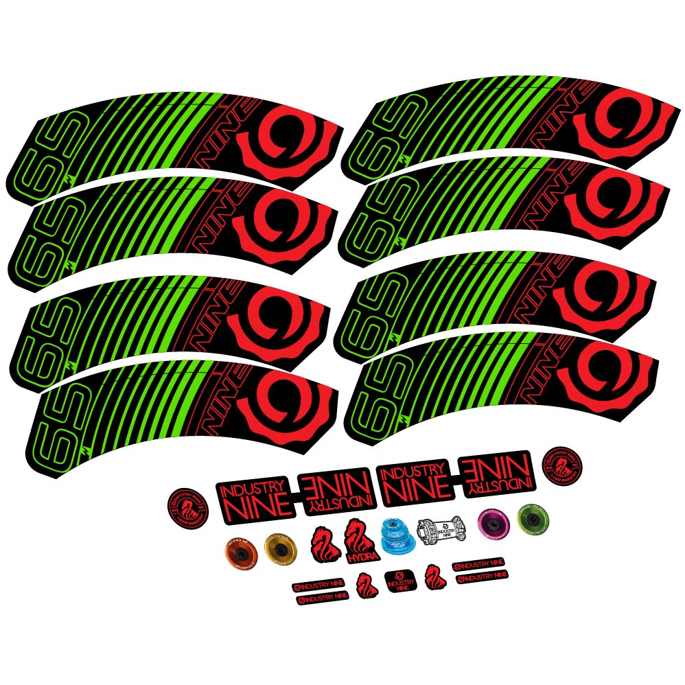 Aufkleber Industry Nine i9.65 Carbon, Rennradrad 60mm, Fahrradaufkleber Vinyl