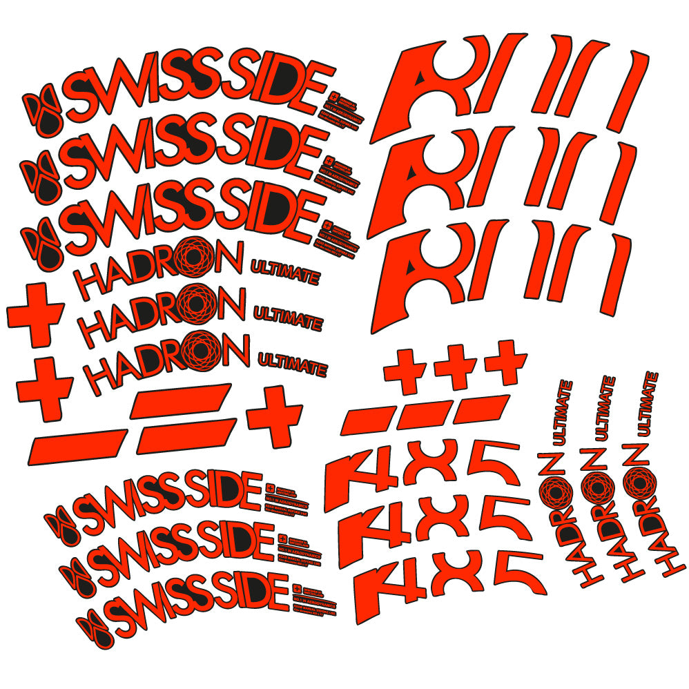 Aufkleber SwissSide Hadron Ultimate 800/485, Rennrad-Rad 80+48,5mm, Fahrradaufkleber Vinyl