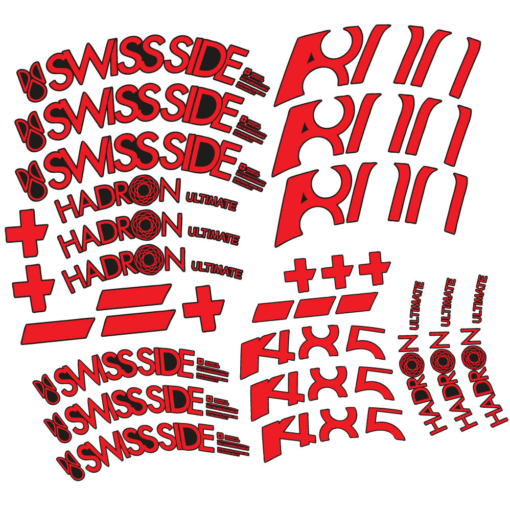 Aufkleber SwissSide Hadron Ultimate 800/485, Rennrad-Rad 80+48,5mm, Fahrradaufkleber Vinyl