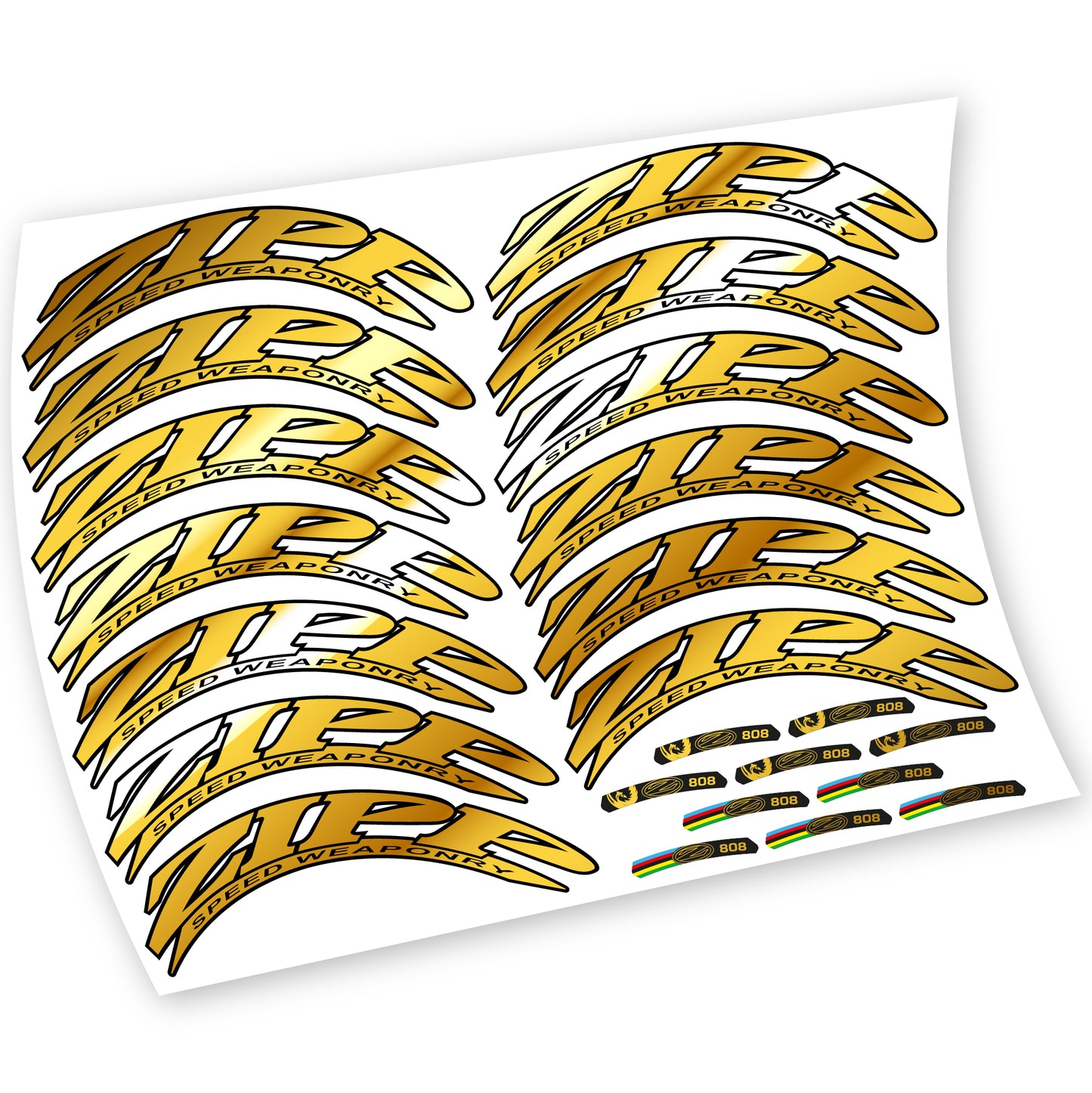 Aufkleber, Zipp 808, Rennradrad 88 mm, Fahrradaufkleber Vinyl