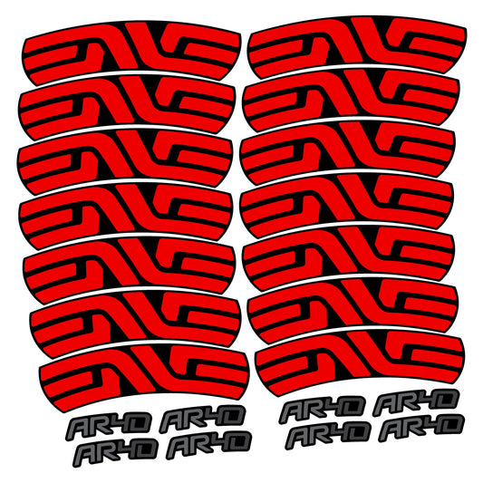Red decal for Envx AR40 2026 road wheel 40mm – bike sticker vinyl