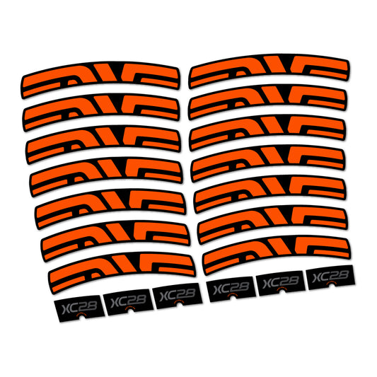 Orange decal for Envx XC28 2026 road wheel – bike sticker vinyl