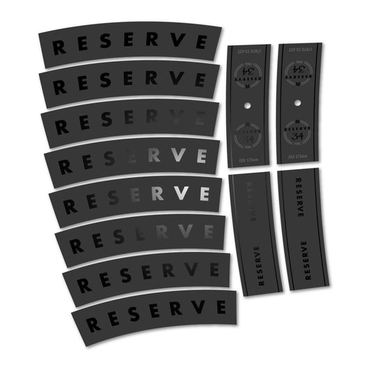 Black decal for Reserve 34 road wheel 34mm – bike sticker vinyl