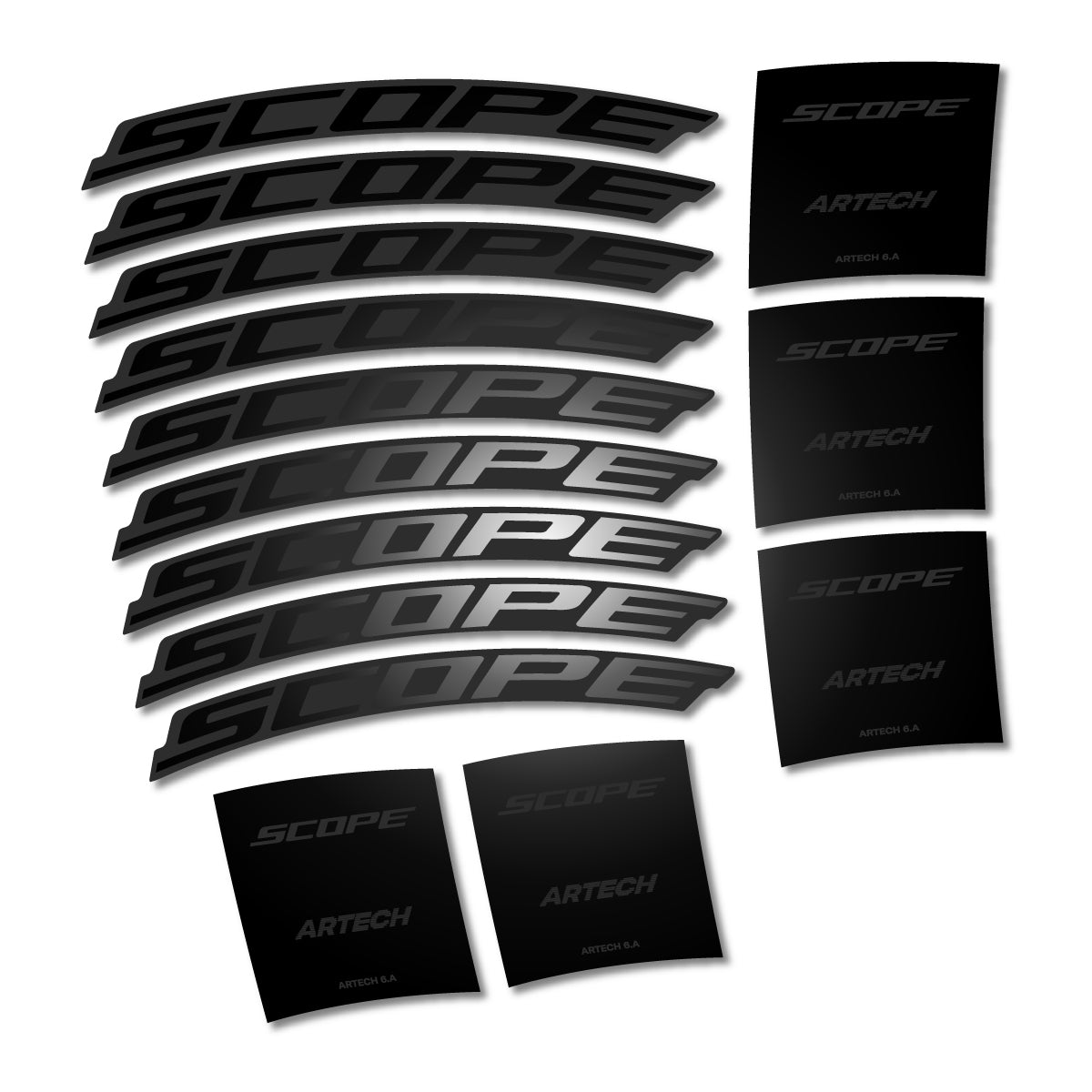 Stickers for Scope Artech 6.A 2026, Road Wheel vinyl decals