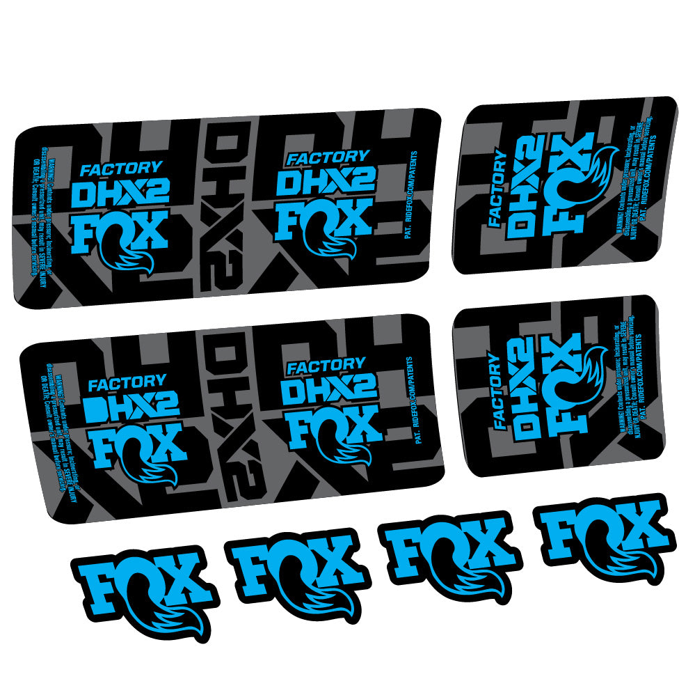Aufkleber Fox DHX2 Factory, Rear Shox, Fahrradaufkleber Vinyl