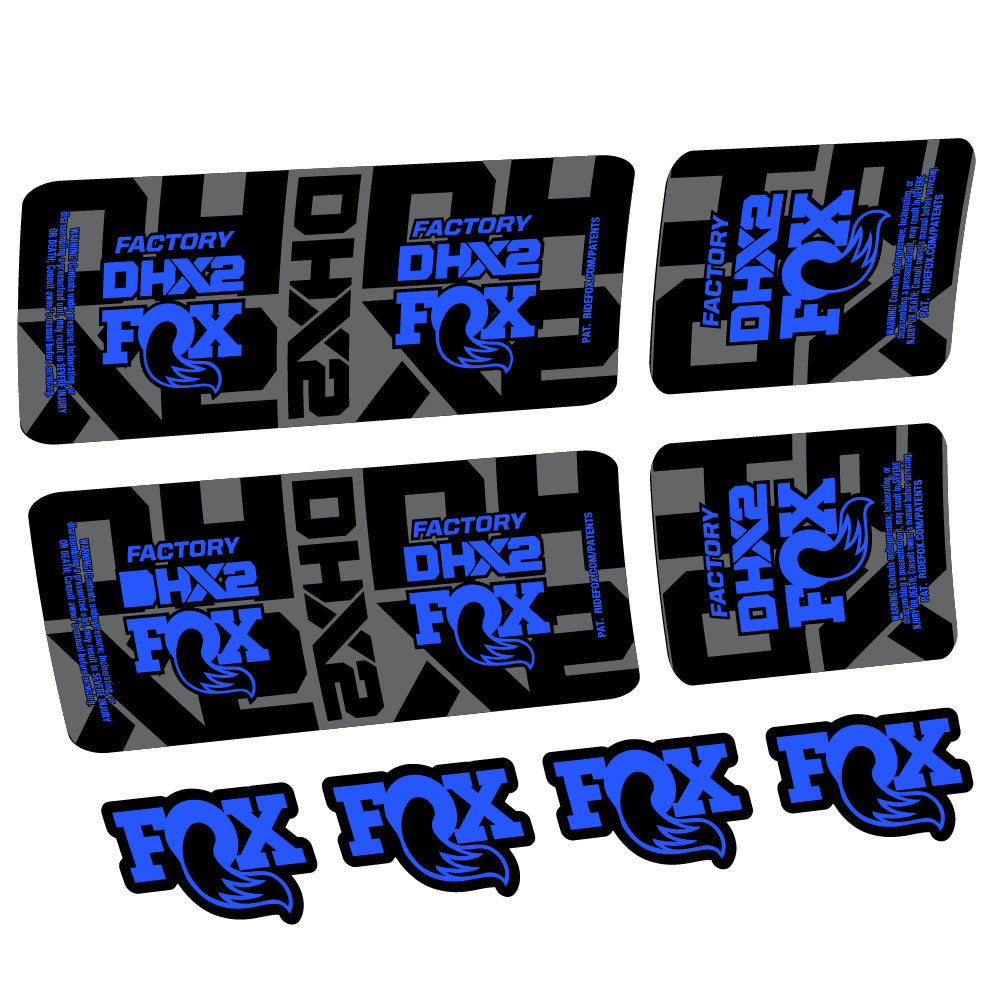 Aufkleber Fox DHX2 Factory, Rear Shox, Fahrradaufkleber Vinyl