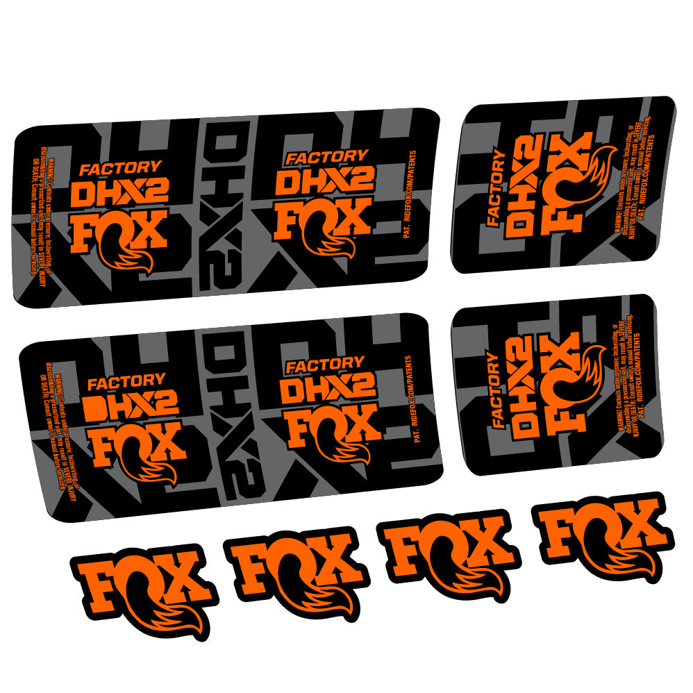 Aufkleber Fox DHX2 Factory, Rear Shox, Fahrradaufkleber Vinyl
