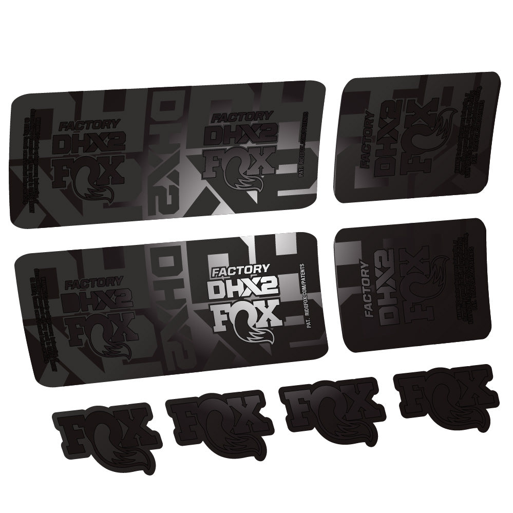 Aufkleber Fox DHX2 Factory, Rear Shox, Fahrradaufkleber Vinyl