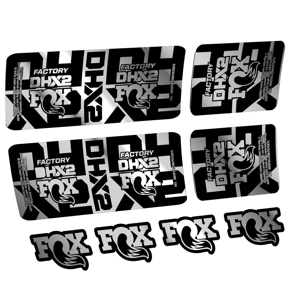 Aufkleber Fox DHX2 Factory, Rear Shox, Fahrradaufkleber Vinyl