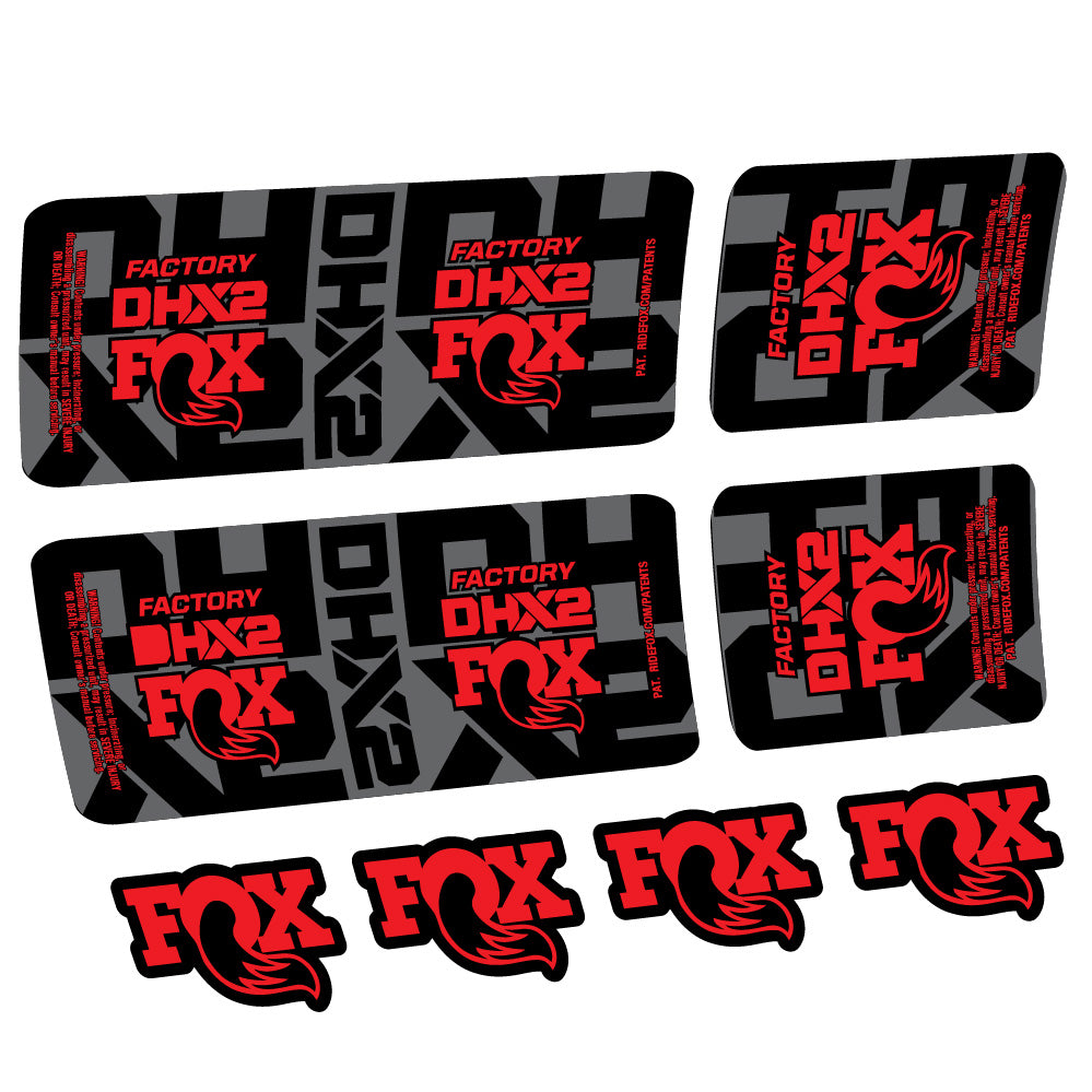 Aufkleber Fox DHX2 Factory, Rear Shox, Fahrradaufkleber Vinyl