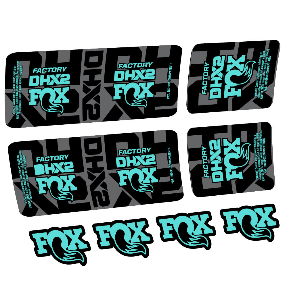 Aufkleber Fox DHX2 Factory, Rear Shox, Fahrradaufkleber Vinyl