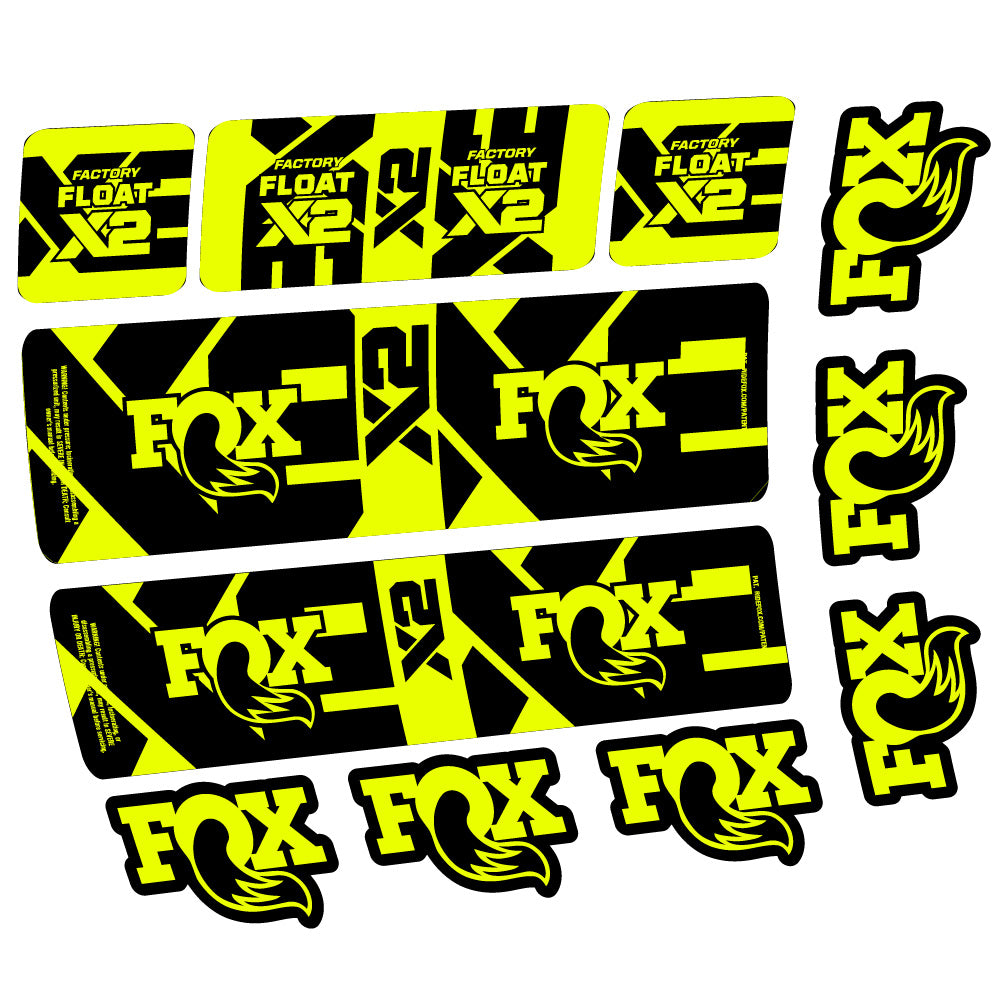 Aufkleber Fox Float X2 Factory, Rear Shox, Fahrradaufkleber Vinyl