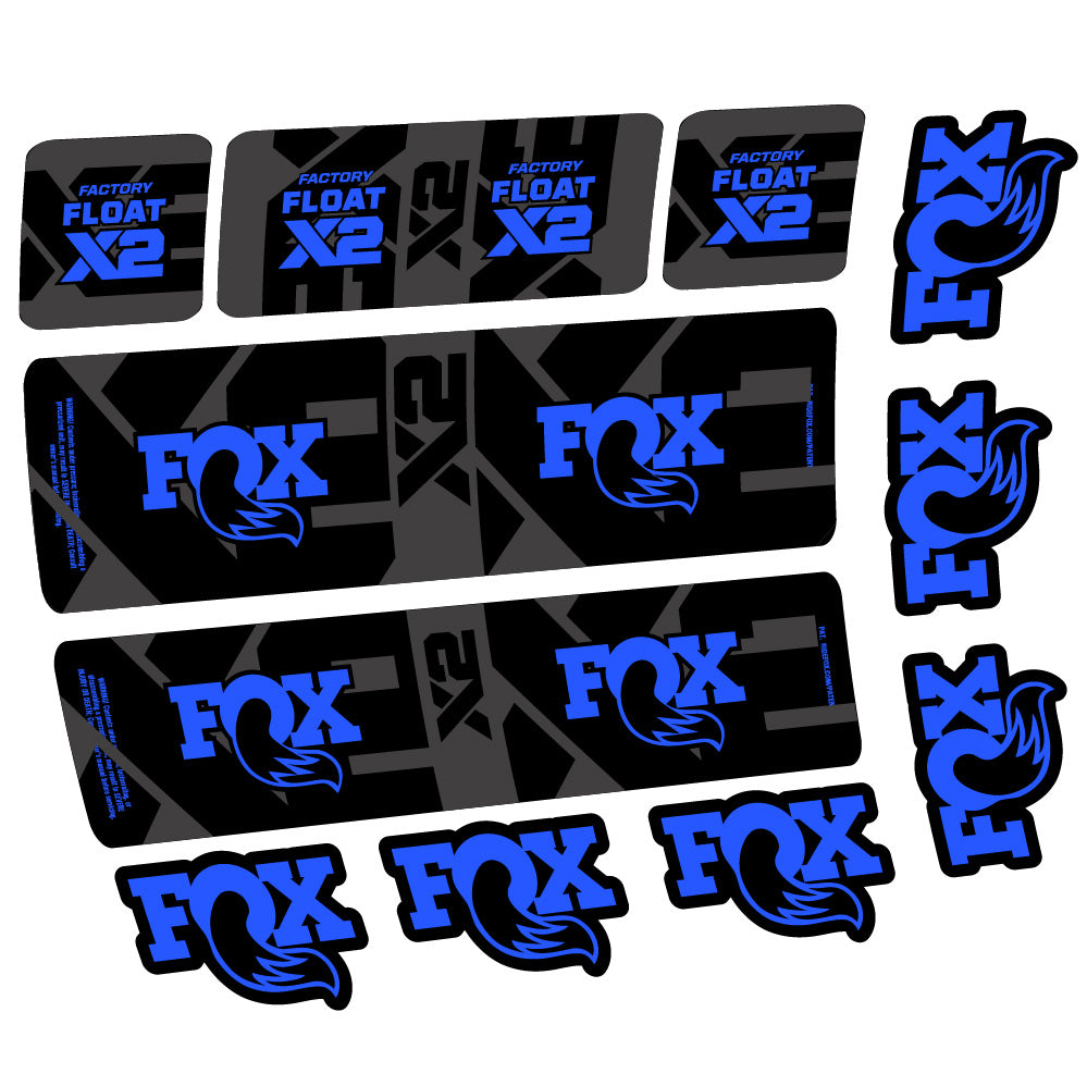 Aufkleber Fox Float X2 Factory, Rear Shox, Fahrradaufkleber Vinyl