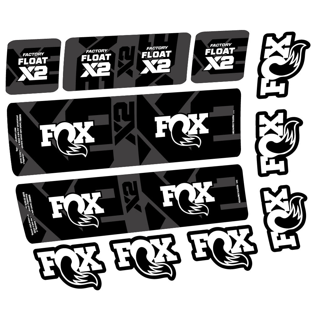 Aufkleber Fox Float X2 Factory, Rear Shox, Fahrradaufkleber Vinyl