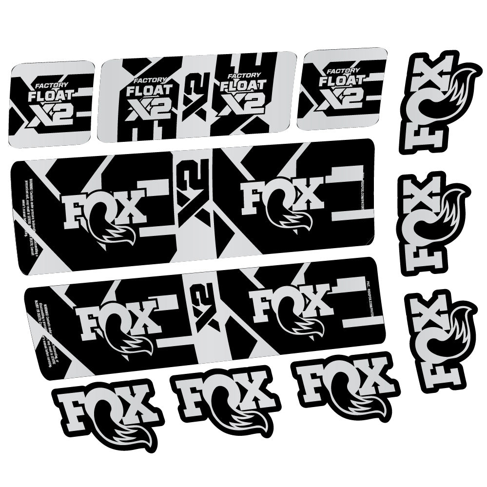 Aufkleber Fox Float X2 Factory, Rear Shox, Fahrradaufkleber Vinyl