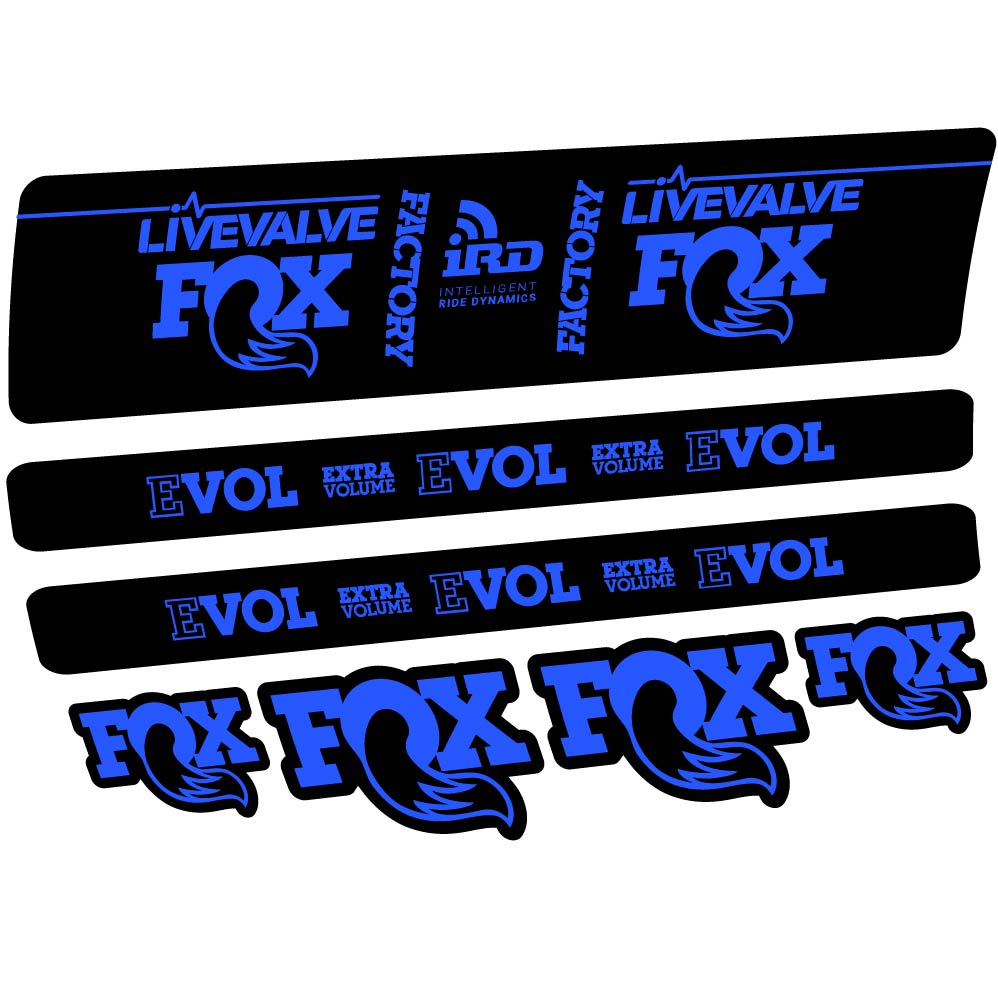 Decal Fox DPS LiveValve 2019, Shock Absorber, bike sticker vinyl