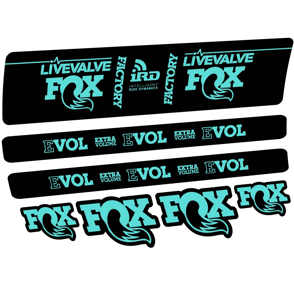 Aufkleber Fox DPS LiveValve 2019, Stoßdämpfer, Fahrradaufkleber Vinyl