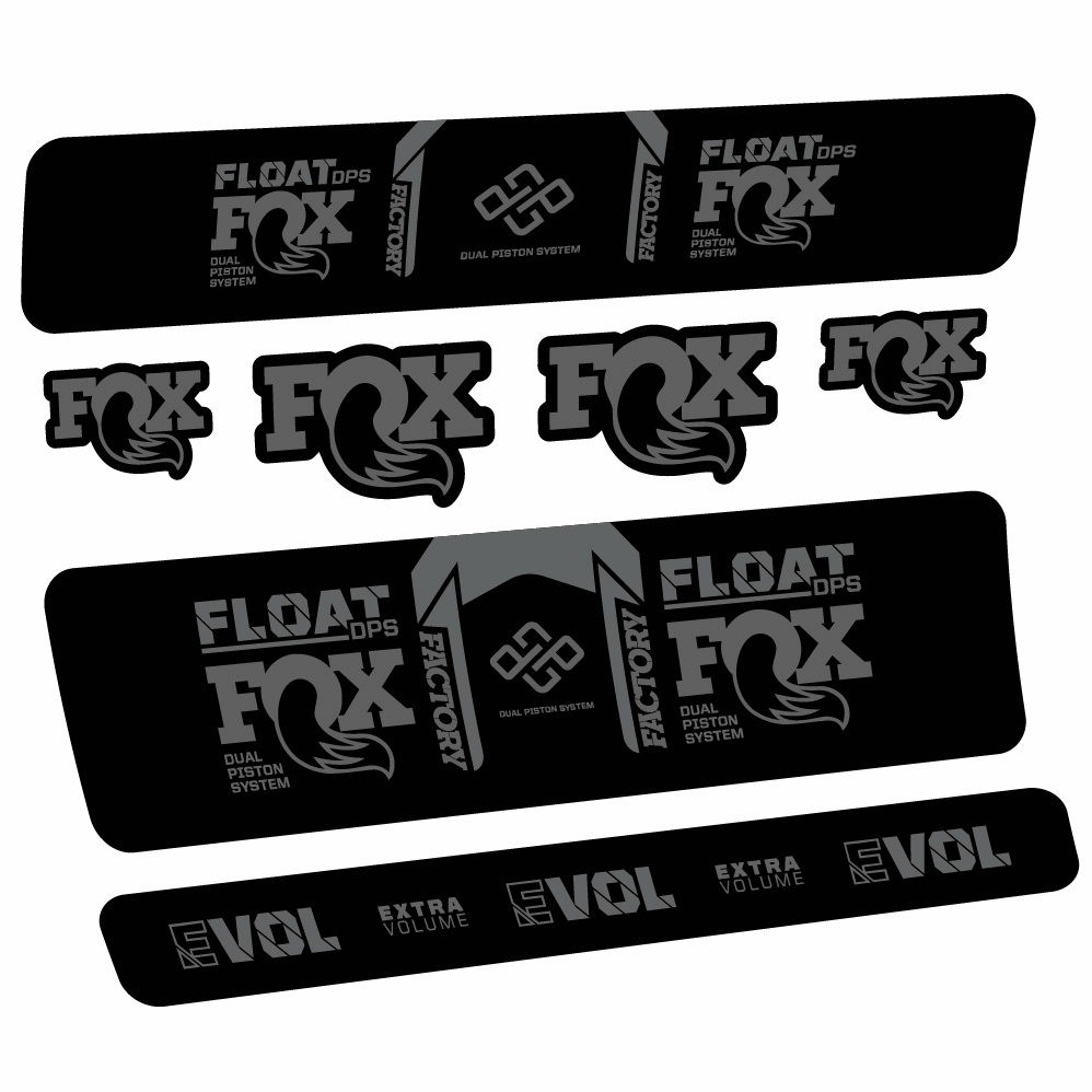 Aufkleber Fox Float Factory DPS, Stoßdämpfer, Fahrradaufkleber Vinyl