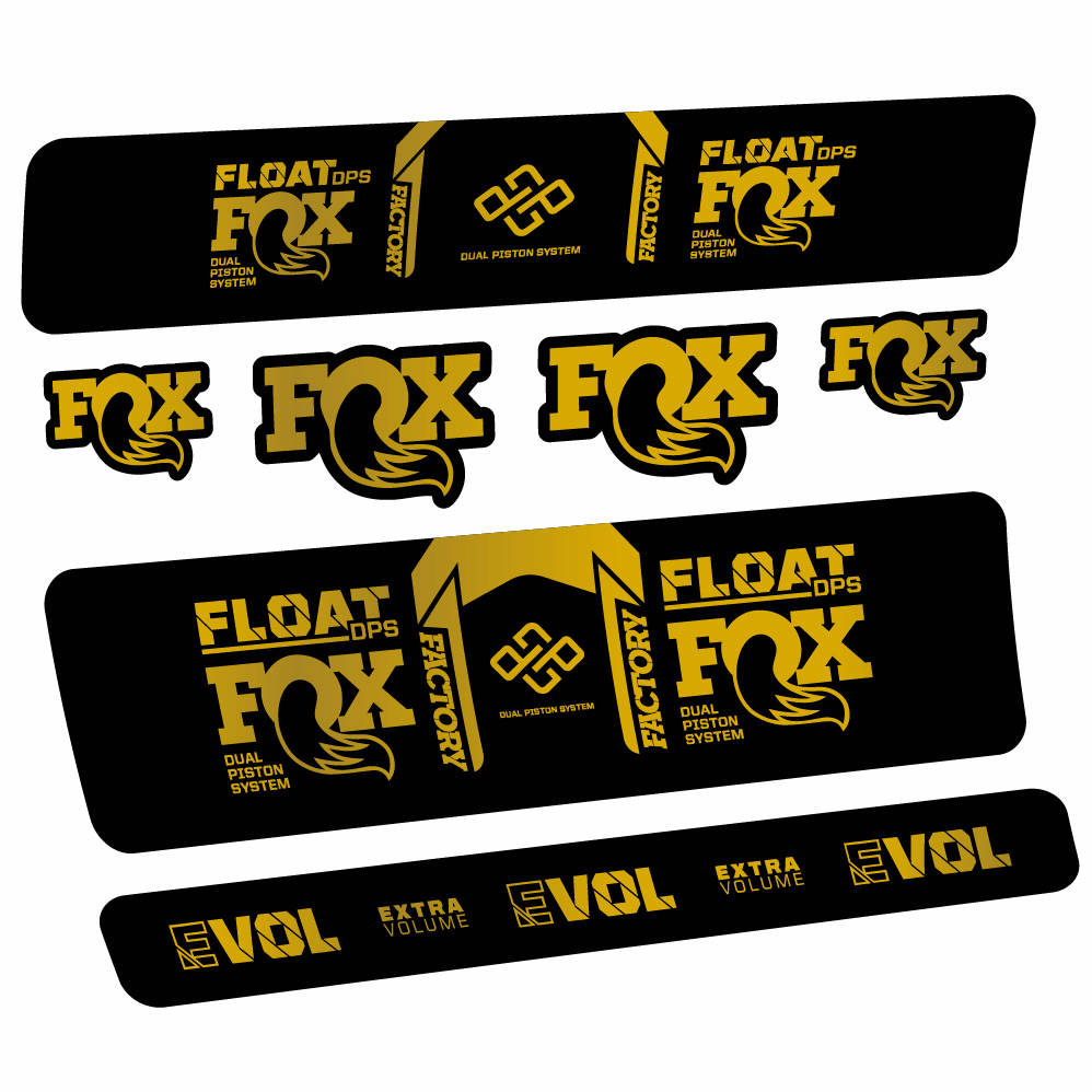 Aufkleber Fox Float Factory DPS, Stoßdämpfer, Fahrradaufkleber Vinyl