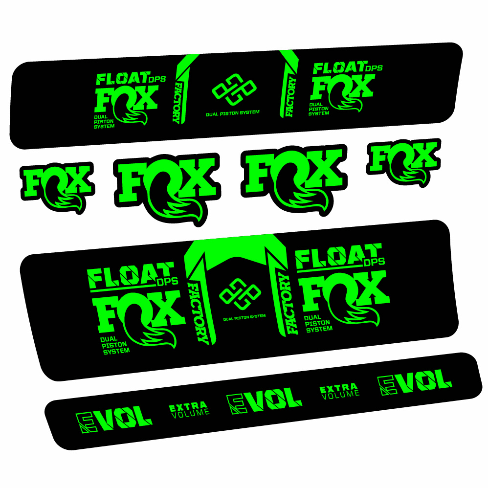 Aufkleber Fox Float Factory DPS, Stoßdämpfer, Fahrradaufkleber Vinyl
