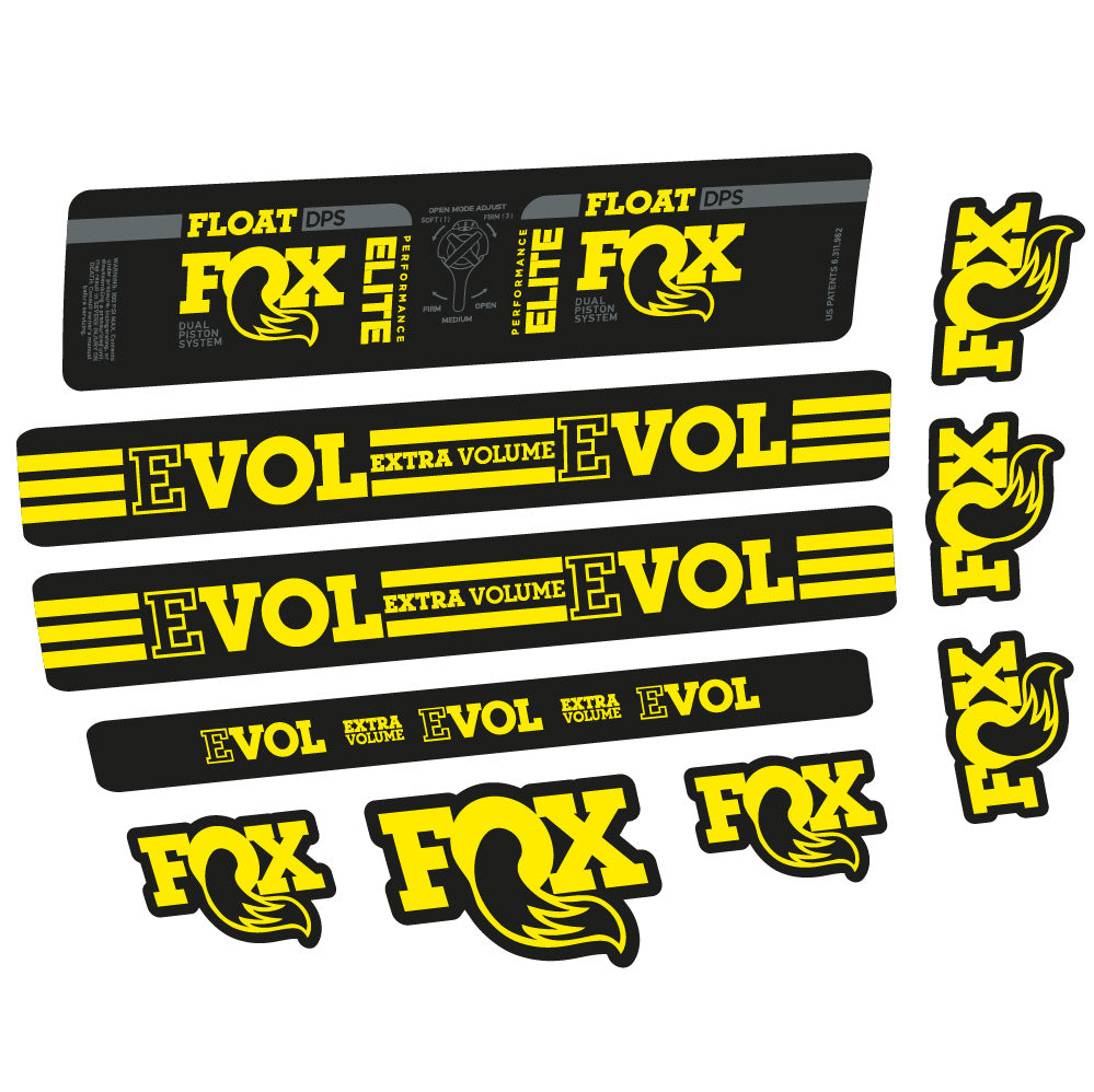 Aufkleber Fox Float DPS Elite, Rear Shox, Fahrradaufkleber Vinyl
