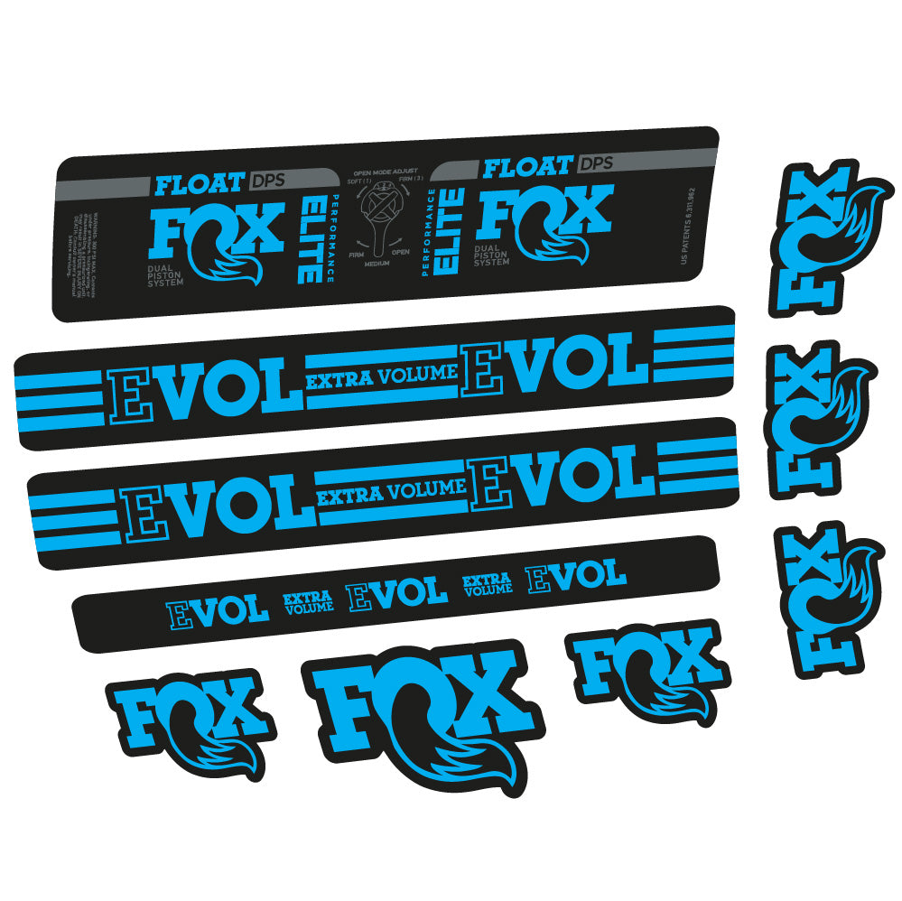 Aufkleber Fox Float DPS Elite, Rear Shox, Fahrradaufkleber Vinyl