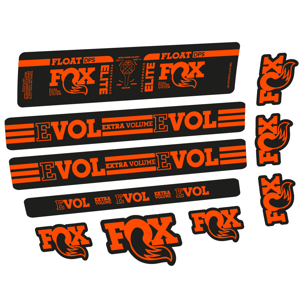 Aufkleber Fox Float DPS Elite, Rear Shox, Fahrradaufkleber Vinyl