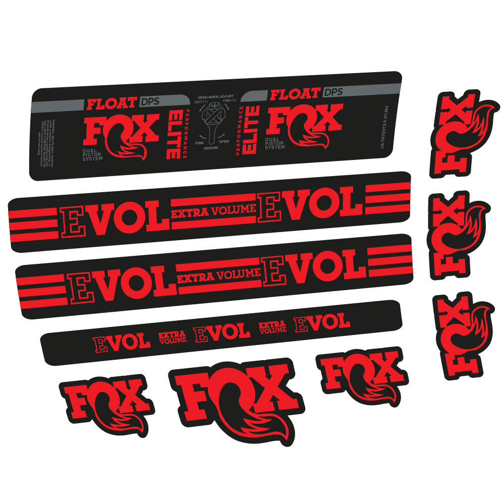 Aufkleber Fox Float DPS Elite, Rear Shox, Fahrradaufkleber Vinyl