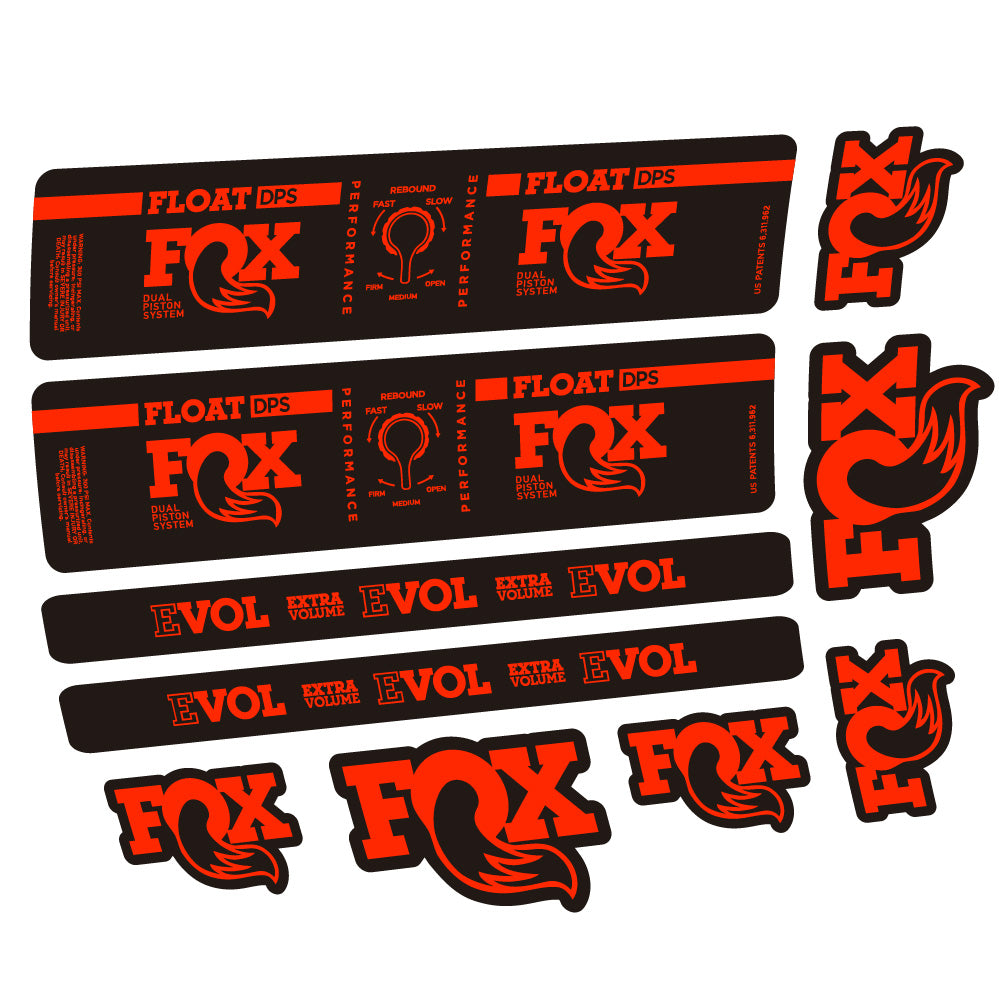 Aufkleber Fox Float DPS Performance, Rear Shox, Fahrradaufkleber Vinyl