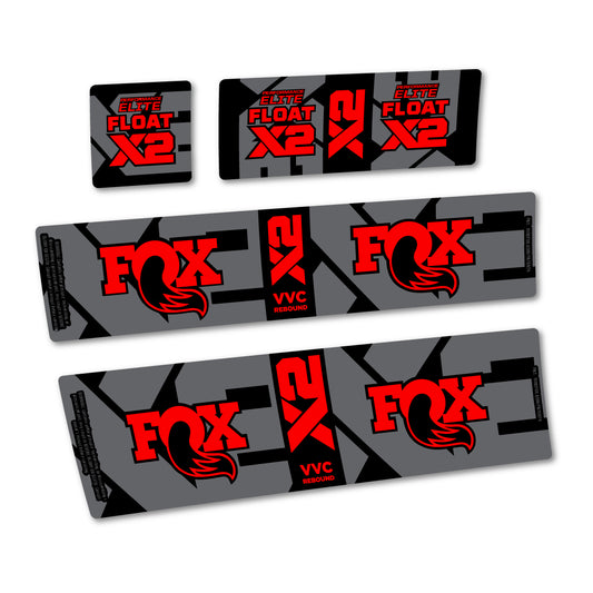Orange Red decal for Fox Performance Elite Float X2 2026 rear shock – bike sticker vinyl