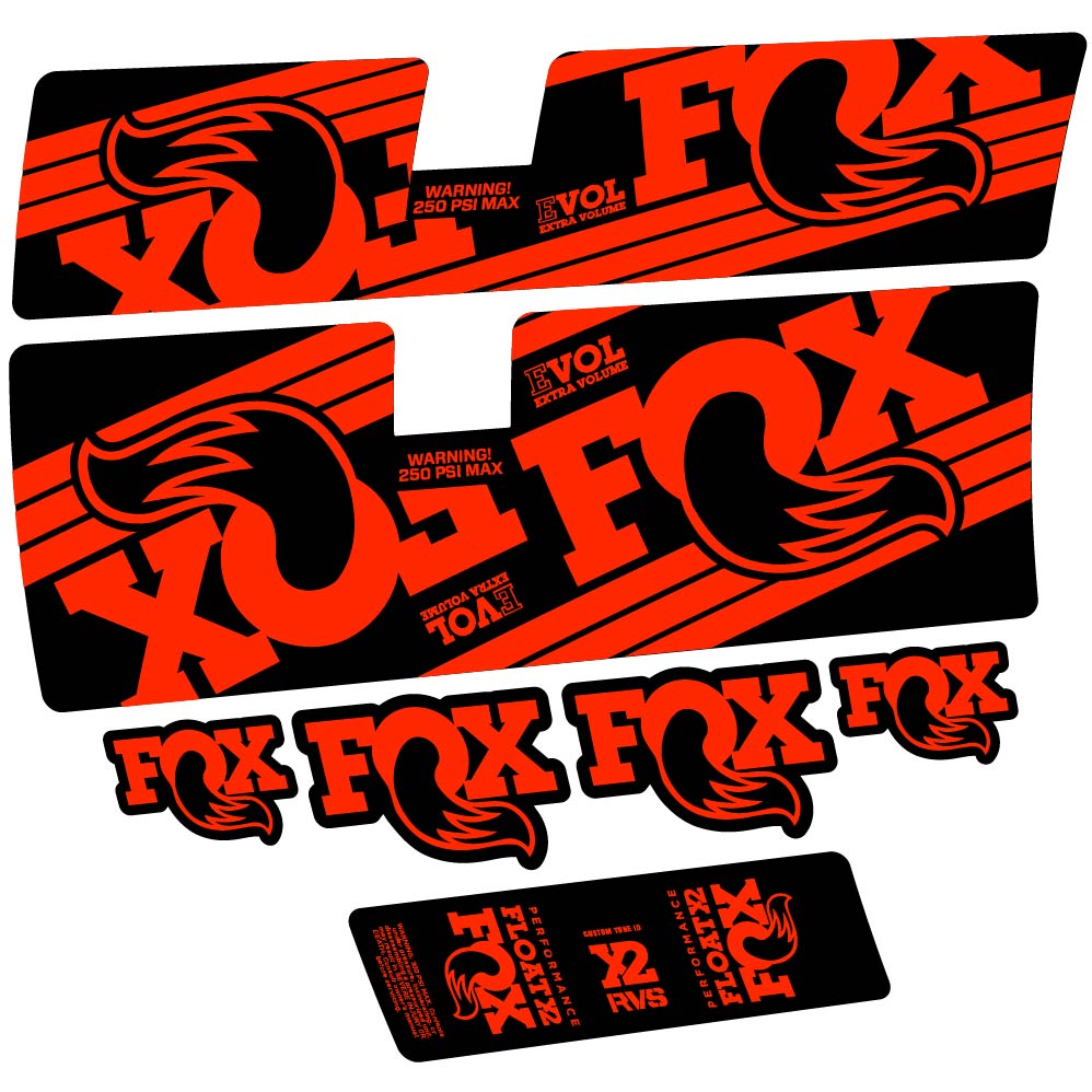 Decal Fox Float X2 Performance 2016, Shock Absorber, bike sticker vinyl
