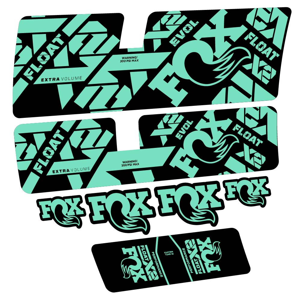 Decal Fox Float X2 Performance 2021, Shock Absorber, bike sticker vinyl