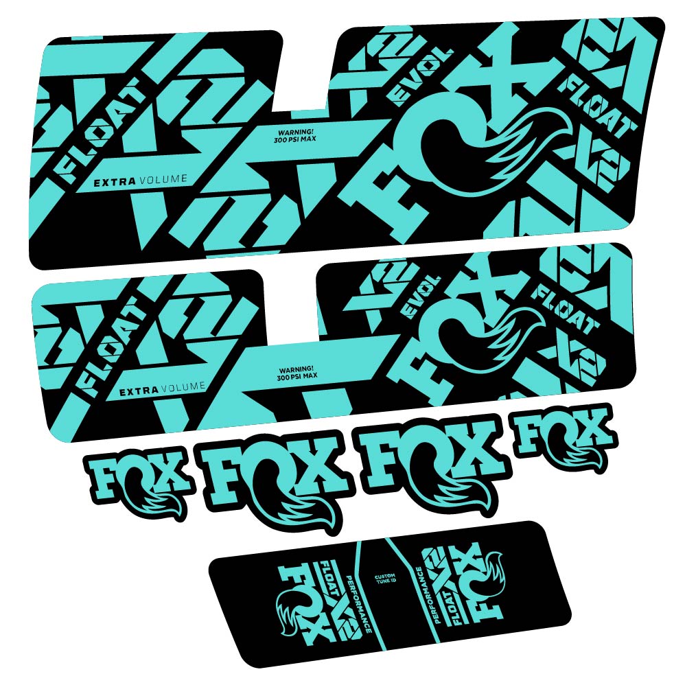 Decal Fox Float X2 Performance 2021, Shock Absorber, bike sticker vinyl