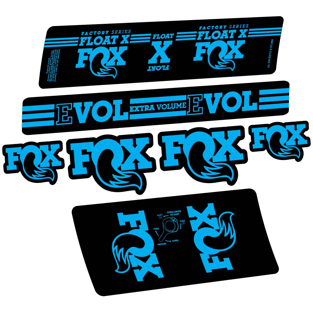 Aufkleber Fox Float X Factory 2016, Stoßdämpfer, Fahrradaufkleber Vinyl