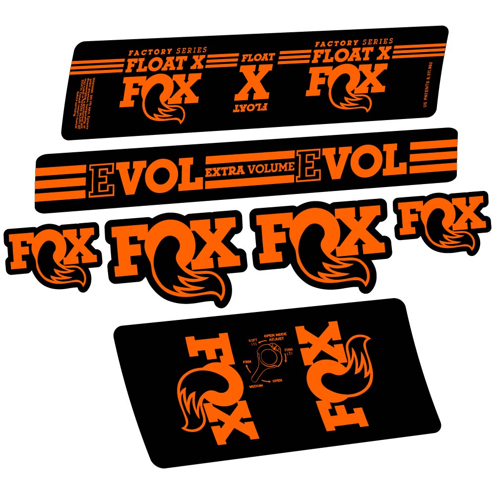 Aufkleber Fox Float X Factory 2016, Stoßdämpfer, Fahrradaufkleber Vinyl