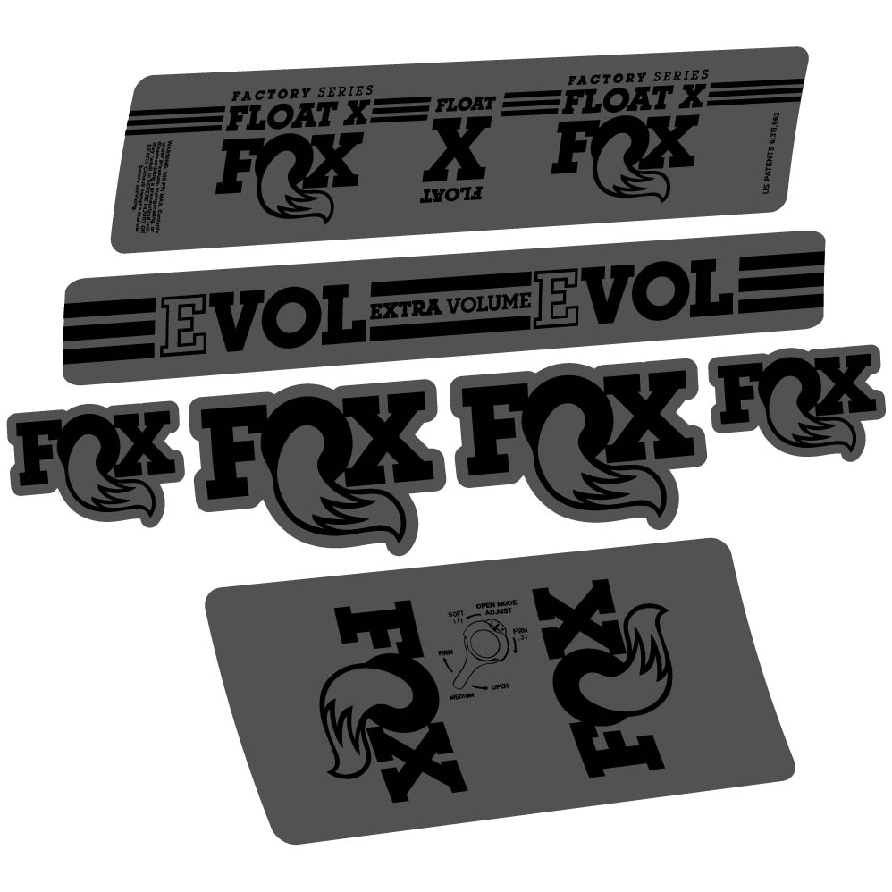 Aufkleber Fox Float X Factory 2016, Stoßdämpfer, Fahrradaufkleber Vinyl
