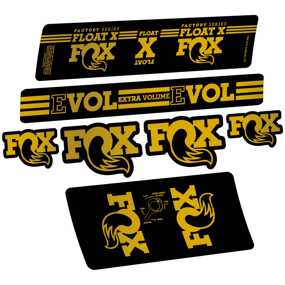 Aufkleber Fox Float X Factory 2016, Stoßdämpfer, Fahrradaufkleber Vinyl
