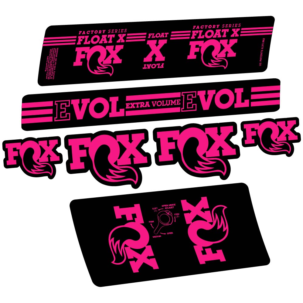 Aufkleber Fox Float X Factory 2016, Stoßdämpfer, Fahrradaufkleber Vinyl