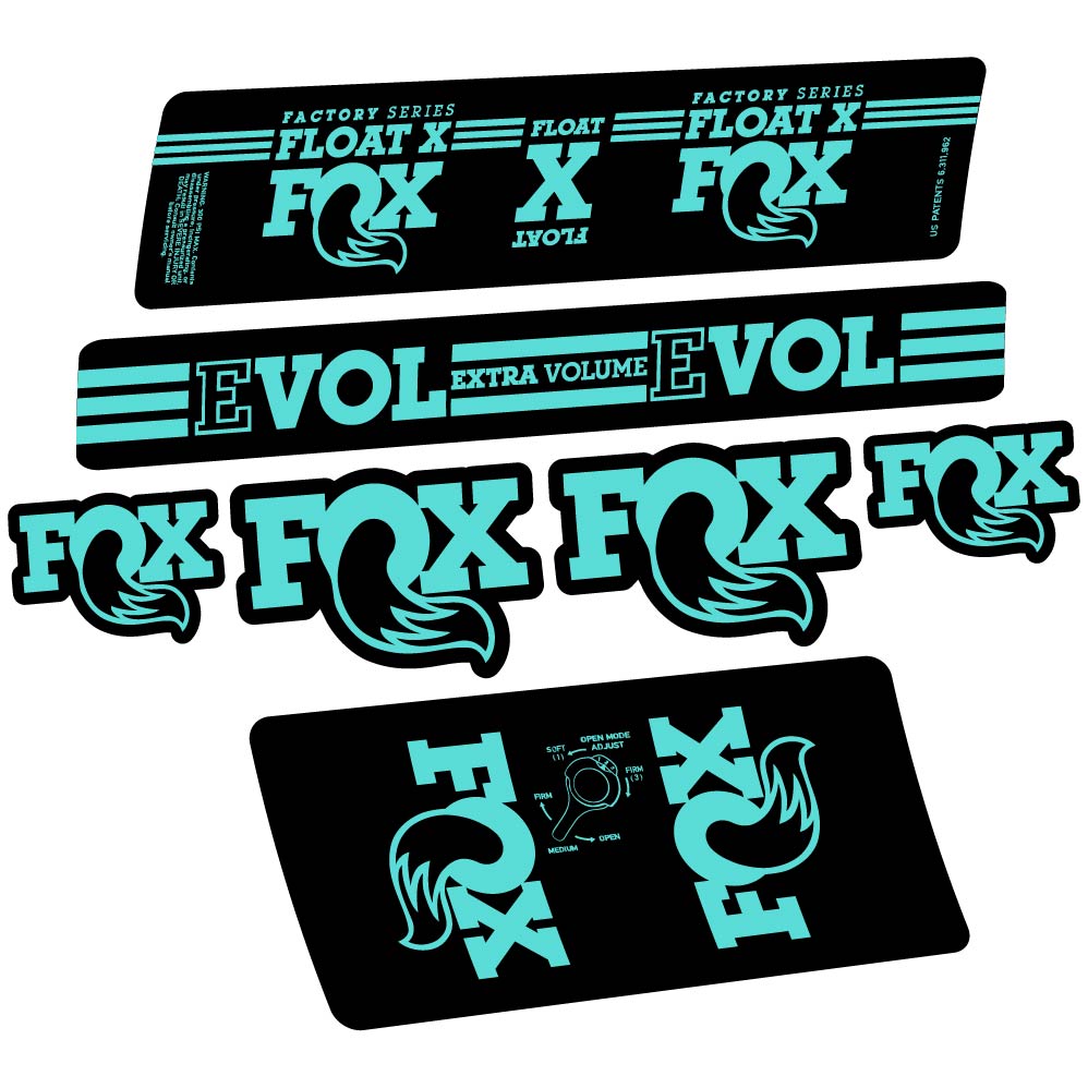 Aufkleber Fox Float X Factory 2016, Stoßdämpfer, Fahrradaufkleber Vinyl