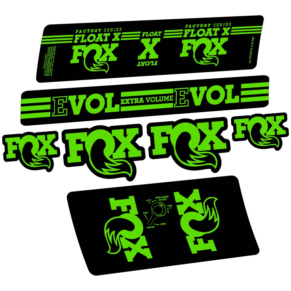 Aufkleber Fox Float X Factory 2016, Stoßdämpfer, Fahrradaufkleber Vinyl